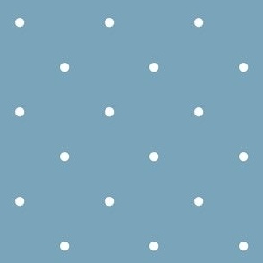 Cute White Polka Dots on blue