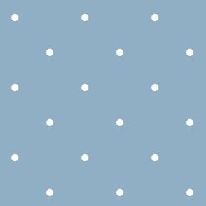 Cute White Polka Dots on Light Blue