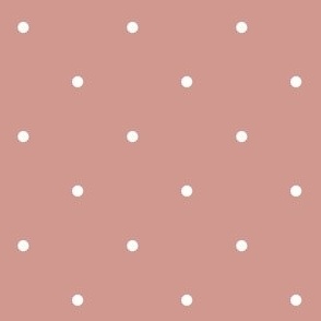 Cute White Polka Dots on Light Terracotta