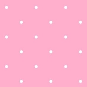 Cute White Polka Dots on Pink