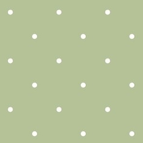 Cute White Polka Dots on Pastel Green