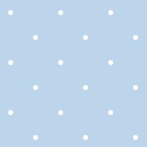 Cute White Polka Dots on Baby Blue