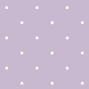 Cute White Polka Dots on Light Lavender Violet