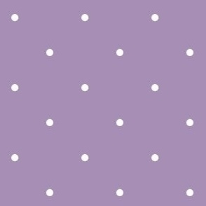 Cute White Polka Dots on Lavender Purple