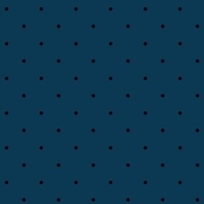 Cute Black Polka Dots on Navy Blue