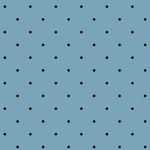 Cute Black Polka Dots on blue