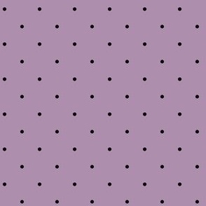 Cute Black Polka Dots on light violet purple