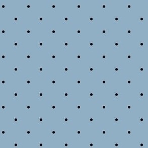 Modern Black Polka Dots on blue