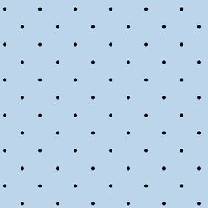 Modern Black Polka Dots on light blue