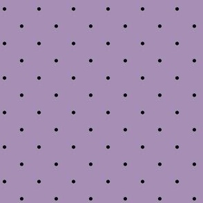 Modern Black Polka Dots on Violet Purple