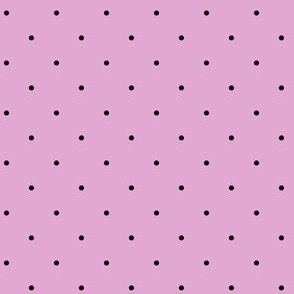 Modern Black Polka Dots on Pink
