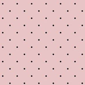 Modern Black Polka Dots on Light Pink