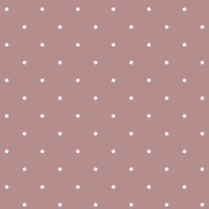 Simple White Polka Dots on Terracotta