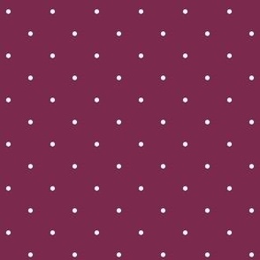 Simple White Polka Dots on Dark Red Rose