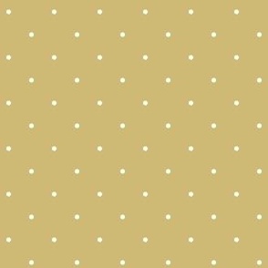 Simple White Polka Dots on Pale Yellow