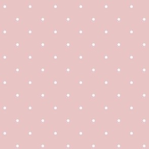 Simple White Polka Dots on Pale Pink