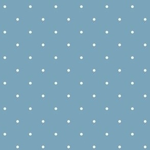Simple White Polka Dots on Blue