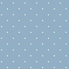 Simple White Polka Dots on Light Pale Blue
