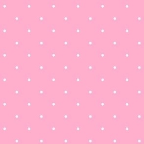 Simple White Polka Dots on Bright Pink