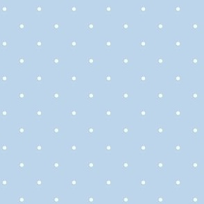Simple White Polka Dots on Baby Blue