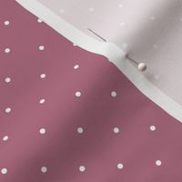 Simple White Polka Dots on Rose Pink