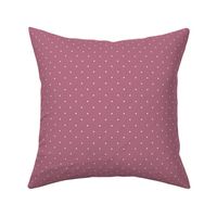 Simple White Polka Dots on Rose Pink