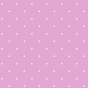 Simple White Polka Dots on Pink