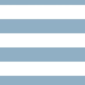 3 Inch Blue and White Modern Horizontal Stripes