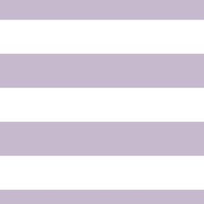 3 Inch Lavender and White Modern Horizontal Stripes
