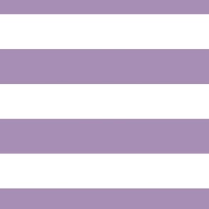 3 Inch Violet and White Modern Horizontal Stripes
