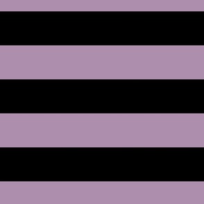 3 Inch Black and Violet Lavender Stripes