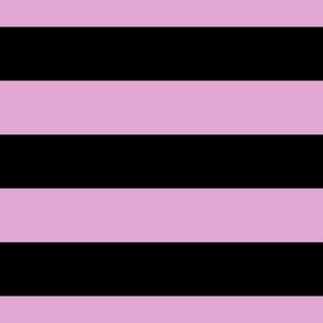 3 Inch Black and Pink Stripes