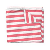 2 Inch White and Bright Pink Stripes