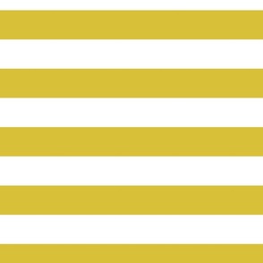 2 Inch White and Bright Yellow Stripes