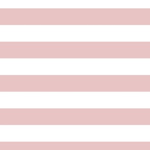 2 Inch White and Pale Pastel Pink Stripes