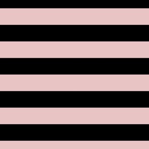 2 Inch Stripes Black and baby pink