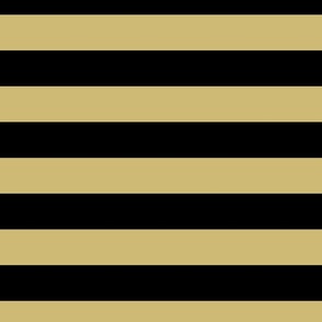 2 Inch Stripes Black and Pale Yellow