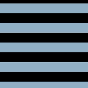 2 Inch Stripes Black and Pale Blue