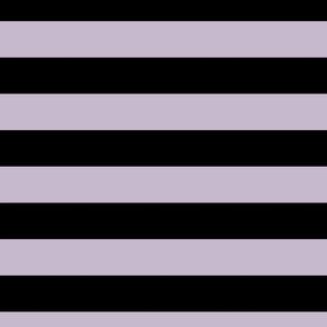 2 Inch Stripes Black and Light Violet Purple