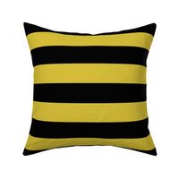 2 Inch Stripes Black and Bright Yellow