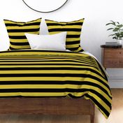 2 Inch Stripes Black and Bright Yellow