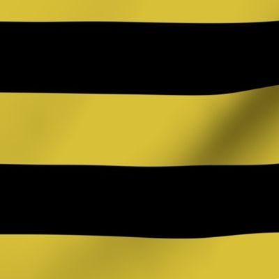 2 Inch Stripes Black and Bright Yellow