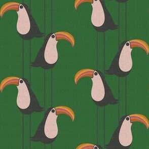 Enchanting Tropical Toucan Pattern - Lush Rainforest & Exotic Birds for Stylish Decor and Fashion