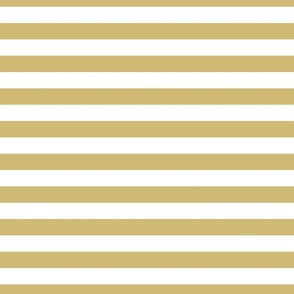 1 Inch Stripe Muted Yellow and White