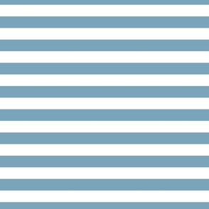 1 Inch Stripe Light Blue and White
