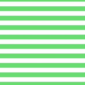 1 Inch Stripe Bright Green and White