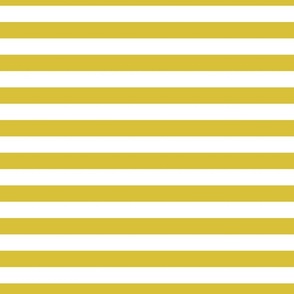 1 Inch Stripe Bright Yellow and White