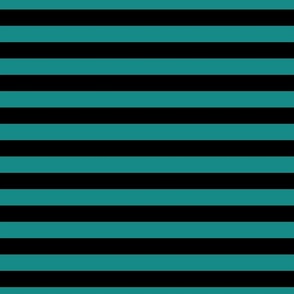 1 Inch Stripe Dark Teal and Black