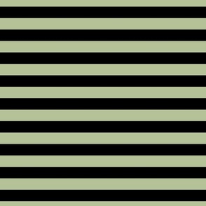 1 Inch Stripe Light Green and Black
