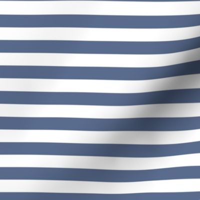 1/2 Stripe blue and white